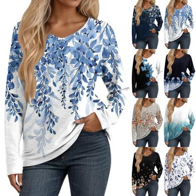 Womens Long Sleeve V Neck Shirts Basic Tee Casual Top Fall Trendy Tunic Outfits Fitted T Shirts