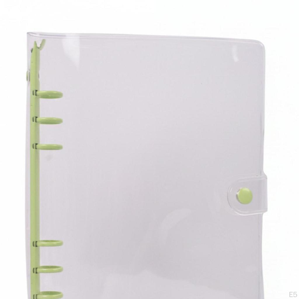 3 Pieces Binder Planner Cover PVC Transparent Notebook Protector Refillable Loose Folder Organizer