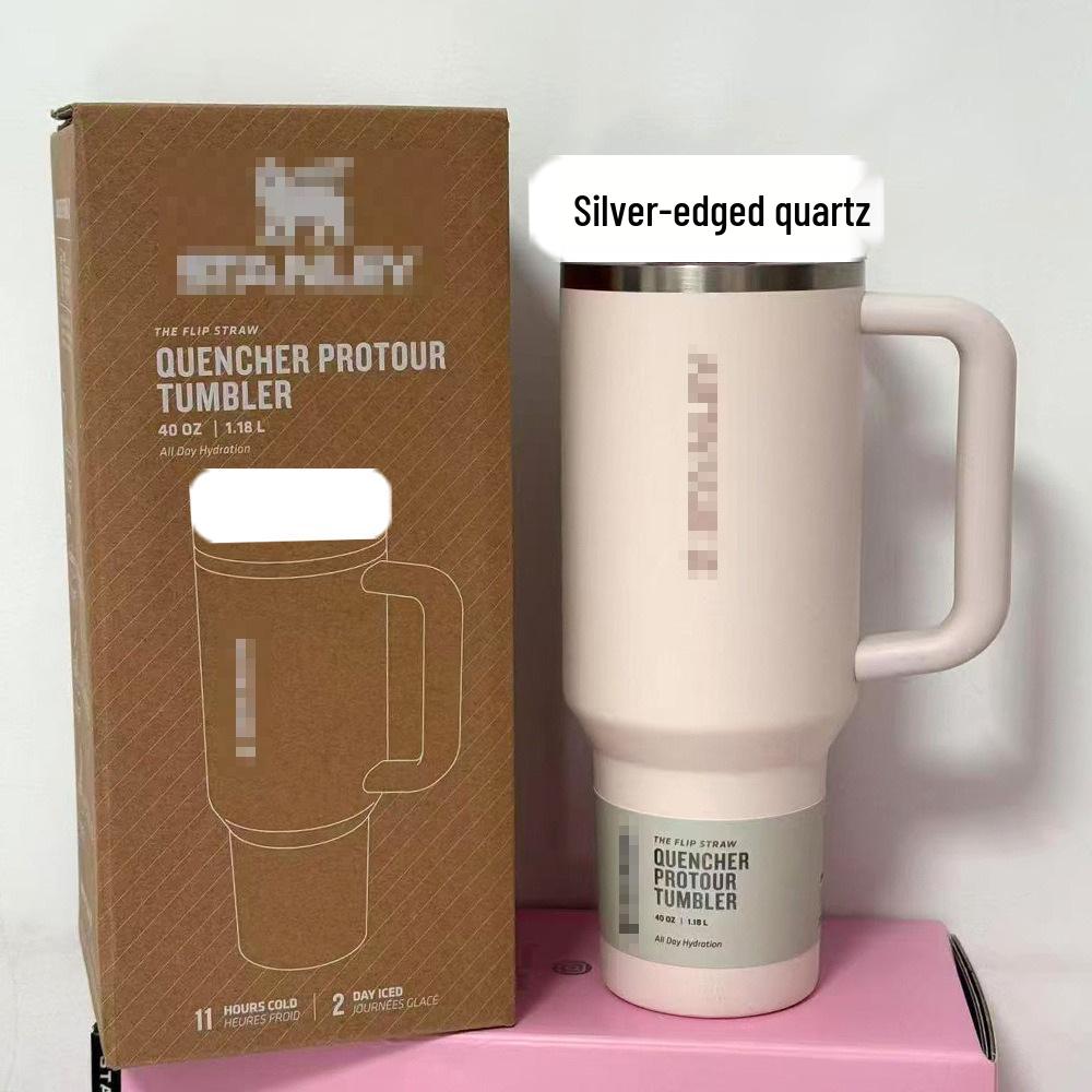 

40oz Stainless Steel Insulated Water Cup with Handle, Large Capacity for Outdoor Use, Keeps Beverages Cold 40oz