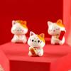 Micro Landscape Ornament: Cute Lucky Cat Resin Craft for Car Console - Free Shipping