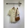 C S In The Room Momo Tie Shoulder Pad Non Collar Short Sleeve jaCket 6ColorS Mxl
