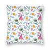 Springtime Australian Florals Square Pillowcase Polyester Linen Velvet Pattern Decorative Throw Pillow Case Car Cushion Cover