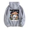 Unisex Skull Mushroom Print Hoodie - Casual Street Style Long Sleeve for Autumn/Winter