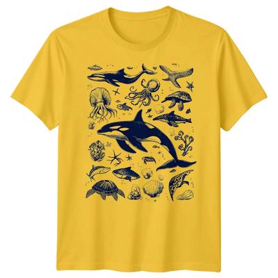 Zwierzęta Oceanu Życie Morskie Męska Koszulka Morskie Życie T-shirt