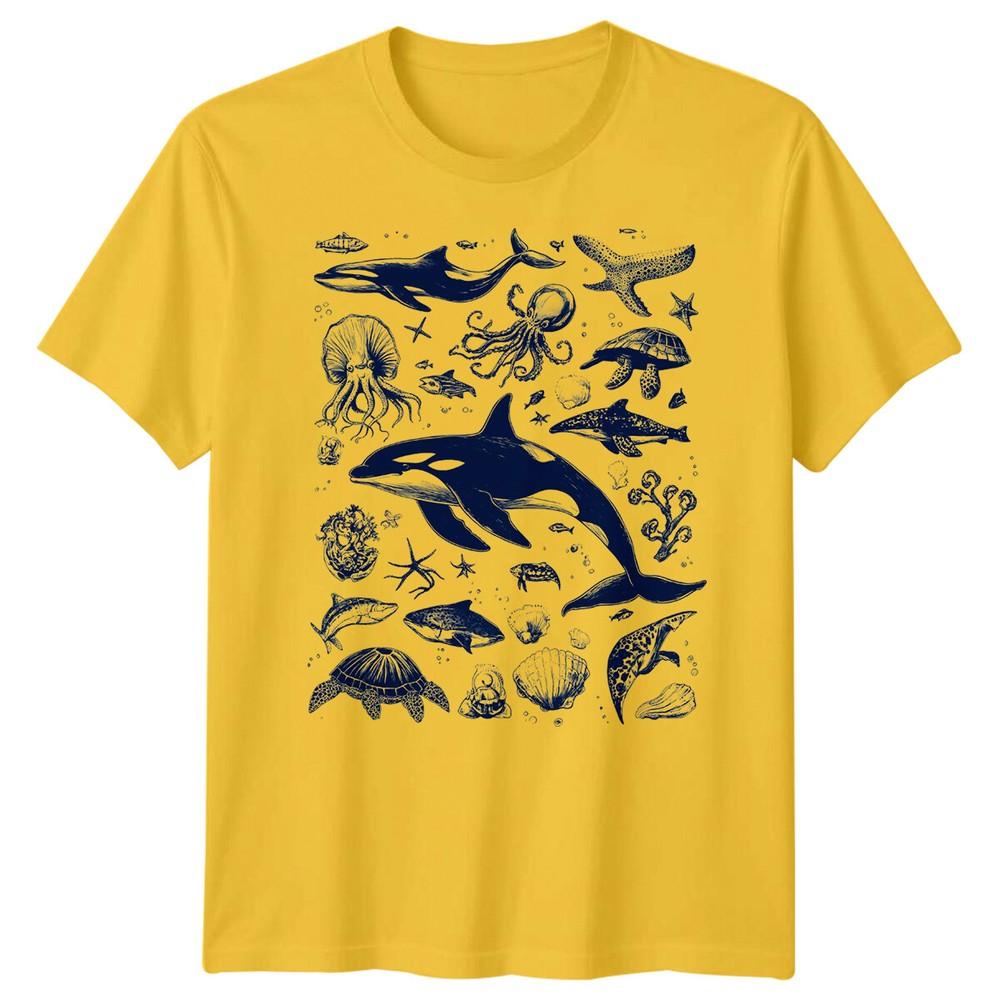 

Ocean Animals Sea Life Mens T-Shirt Marine Life Tee 3XL