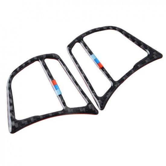 Carbon Fiber Steering Wheel Button Frame Trim Cover For BMW 3 Series F30 2013-18