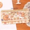 Color Page Capybara Notebook Kawaii Mini Writing Pad Stationery Small Notepad  Decor