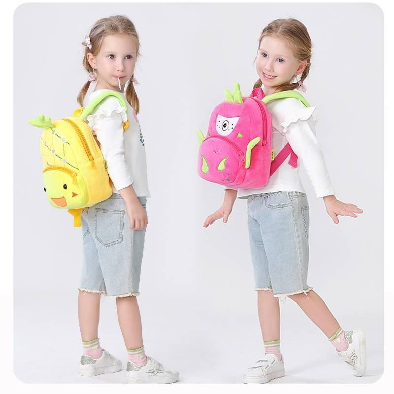 Lovely Cartoon Fruit Backpack For Kids 2-4 Years Old Plush Shoulder Bag Direct Sale Factory