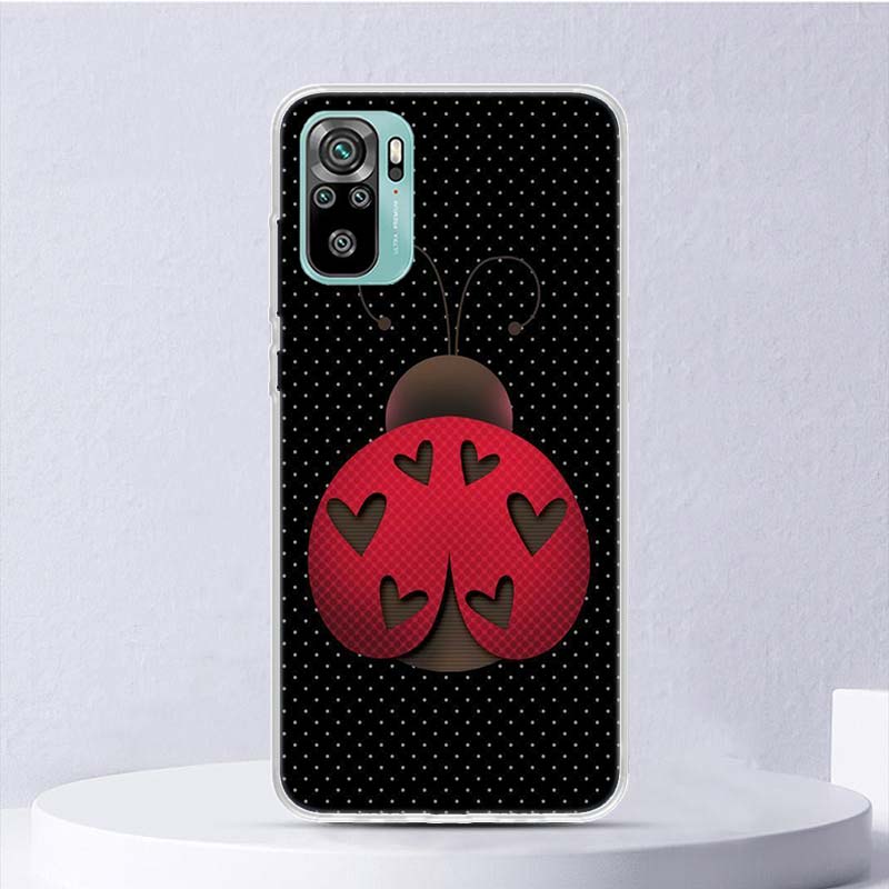 Insect Seven-Star ladybug Soft Case For Xiaomi Redmi Note 14 14S 13 12S 11S 10S 12 11 10 Phone Cover 11T 11E Pro Plus 9 9S Shell