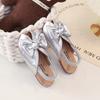 Toddler Girls Fish Mouth Sandals with Big Bow  New Summer Kids Vacation Beach Sandals Non-slip Simple Princess Girls Party