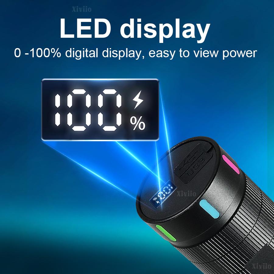 2025 NEW Ultra Bright Flashlights 900000LM Powerful Rechargeable Torch 2000M Portable Lamp Outdoor Camping Lantern