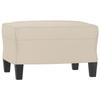 349345 vidaXL Repose-pied Crème 60x50x41 cm Tissu microfibre