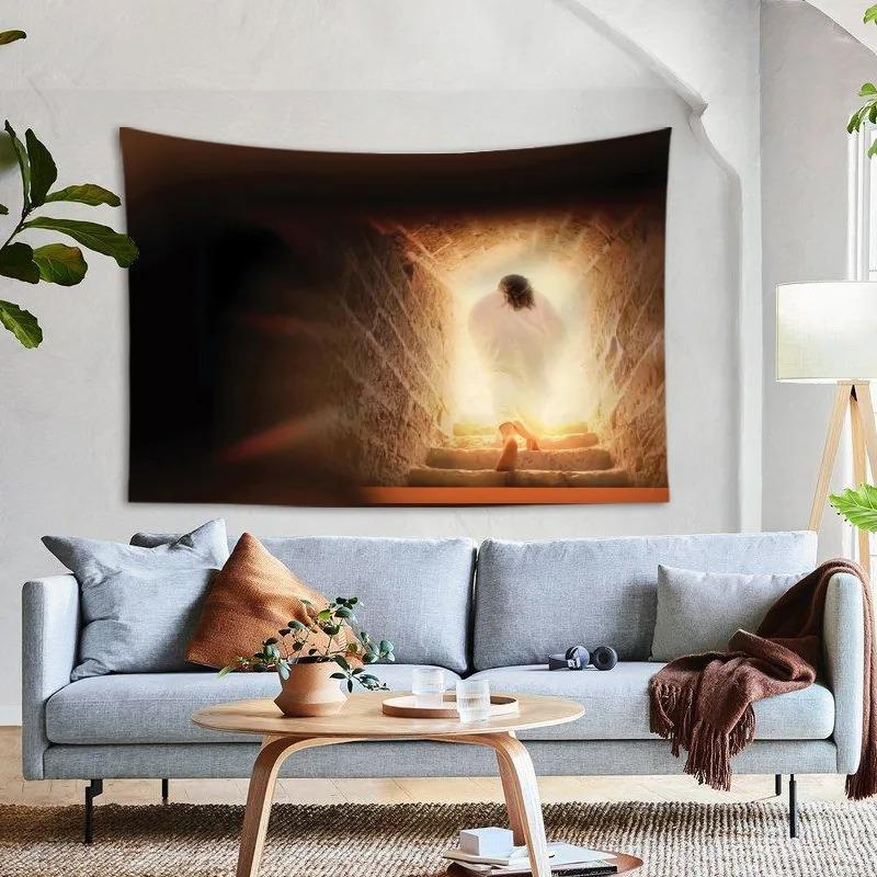 Resurrection Cross Pattern Decoration Bedroom Living Room Tapestry Home Wall Decoration Tapestry