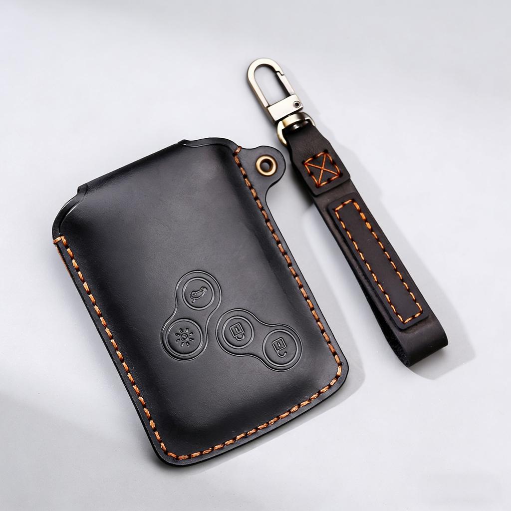 Custodia in Vera Pelle per Renault Megane 2 Clio Scenic Duster Kaptur Captur Logan Laguna Zoe Koleos Danilo Nema Fluence Copri Chiave