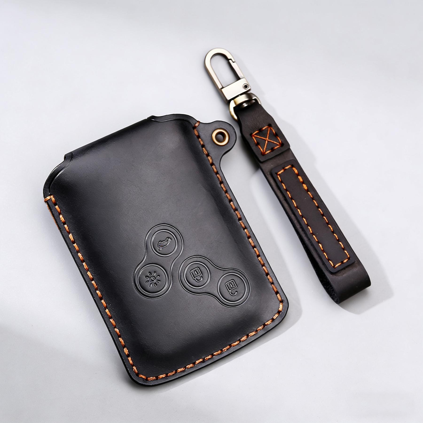 

Genuine Leather Case For Renault Megane 2 Clio Scenic Duster Kaptur Captur Logan Laguna Zoe Koleos Danilo Nema Fluence Key Cover