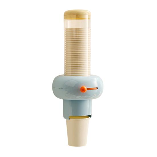 Paper Cup Holder Dust-Proof Transparent Cover Large Capacity Dispenser with Disposal Cups Portable Paper Cup Storage Container