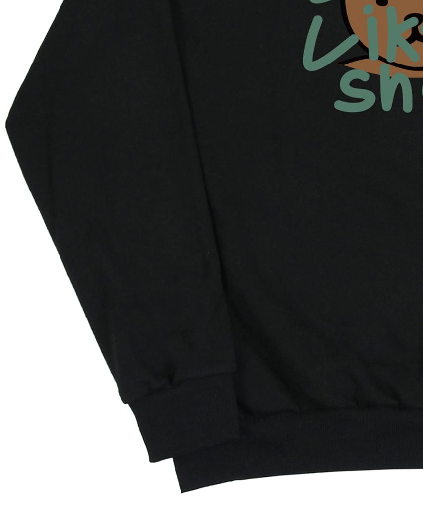 GRAVER [Unisex] Big Drawing Letter Bear Sweatshirt_Black/Green Logo
