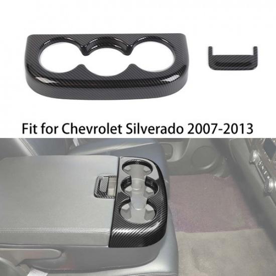 Interior Center Console Cover Trims For Silverado Suburban Tahoe 2007-13 Carbon