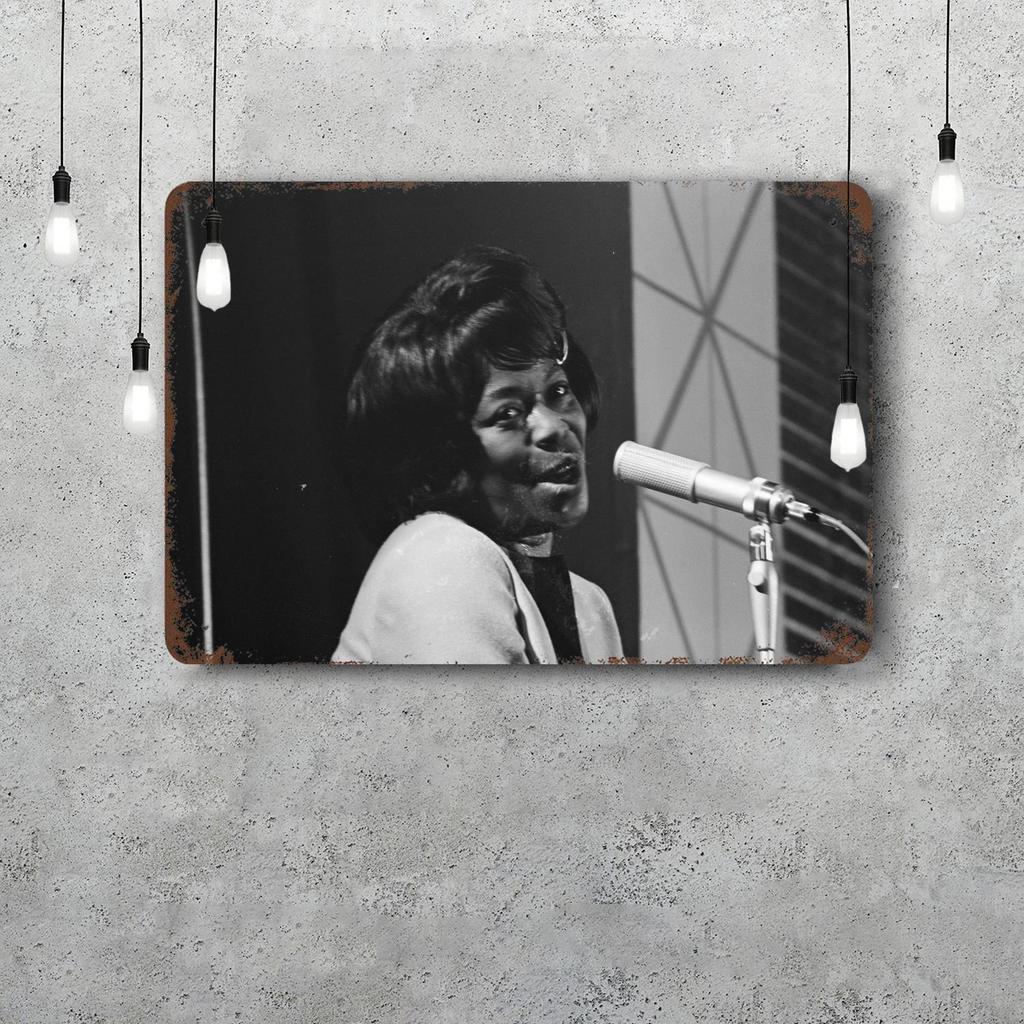 Mfoever Tin Sign Sarah Vaughan Retro Vintage Tin Sign Poster Decorative Plaque Metal Plate Wall Decor