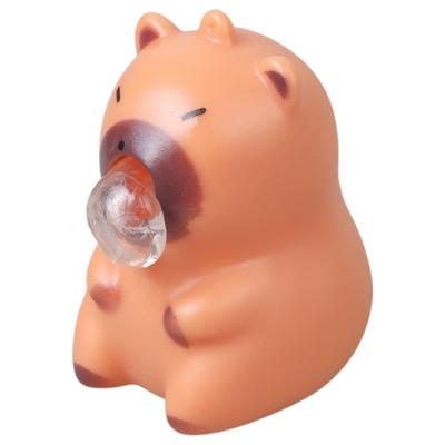 Jouet à presser fantaisie Capybara soufflant une bulle Forme de capybara de dessin animé pour enfants Réduction de l'anxiété Adolescents Fournitures de fête