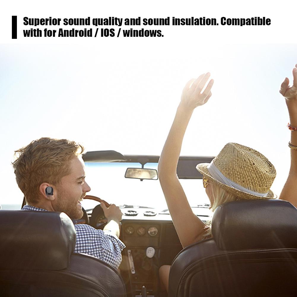 M8 Intelligent Voice Reminder Cordless Bluetooth Sports Headset with 1200 MAh Charging Box