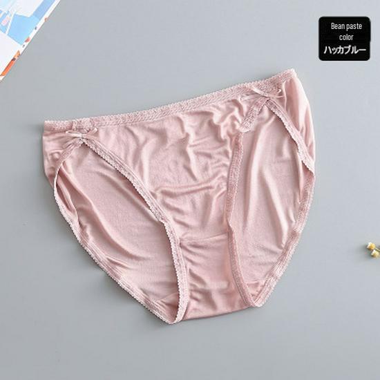 Roupa Íntima de Seda de Amora Feminina de Alta Qualidade Tangge: Calcinhas/Cuecas Sexy de Cintura Baixa