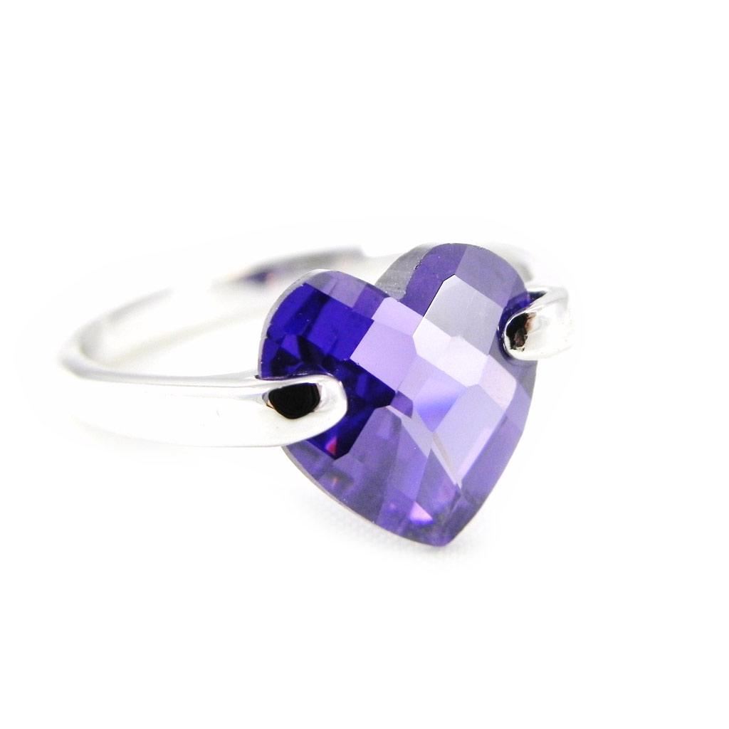 Anillo de Plata 'Love' con Amatista