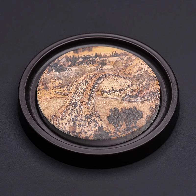 Retro Untersetzer im chinesischen Stil, wasserabsorbierend, rutschfest, Hitzeschutz-Platzsets, Teezeremonie-Zubehör, Neu