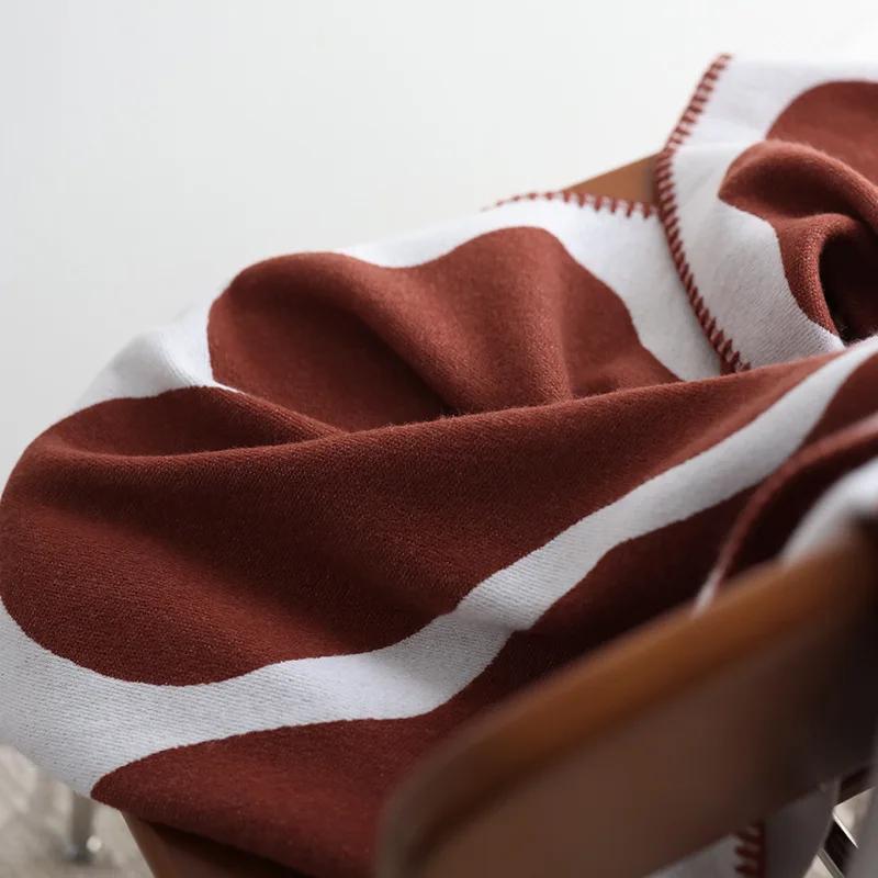 Imitation Cashmere Jacquard Throw Blanket Soft Leisure Bedspread Home Decor Sofa Cover Nordic Classic Shawl Luxury Blanket Warm