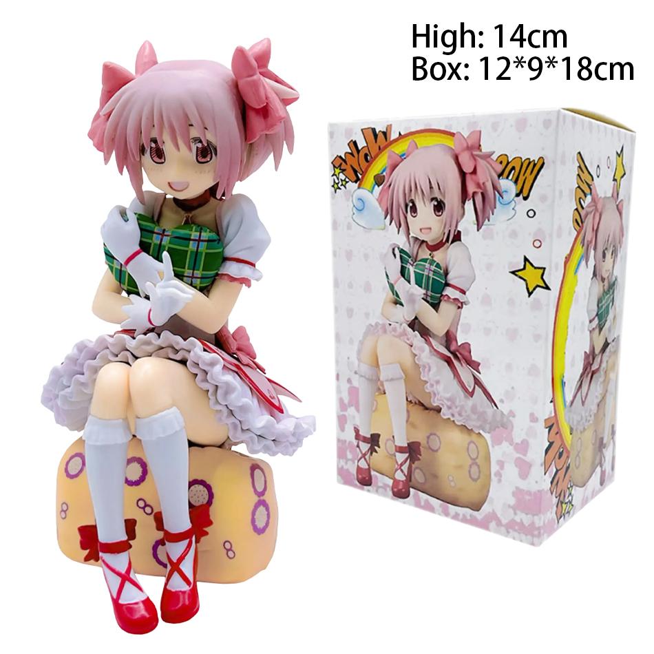 Anime Magica 14cm Kaname Madoka Cartoon Figure Instant Noodle Stopper PVC Model Desktop Ornaments Children's Toys Holiday Gifts
