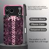 rendy Pink Corset Lace phone case mobile phones for iphone 17 pro max cover Glass for iPhone 17 16 15 14 13 12 11pm Pro Plus