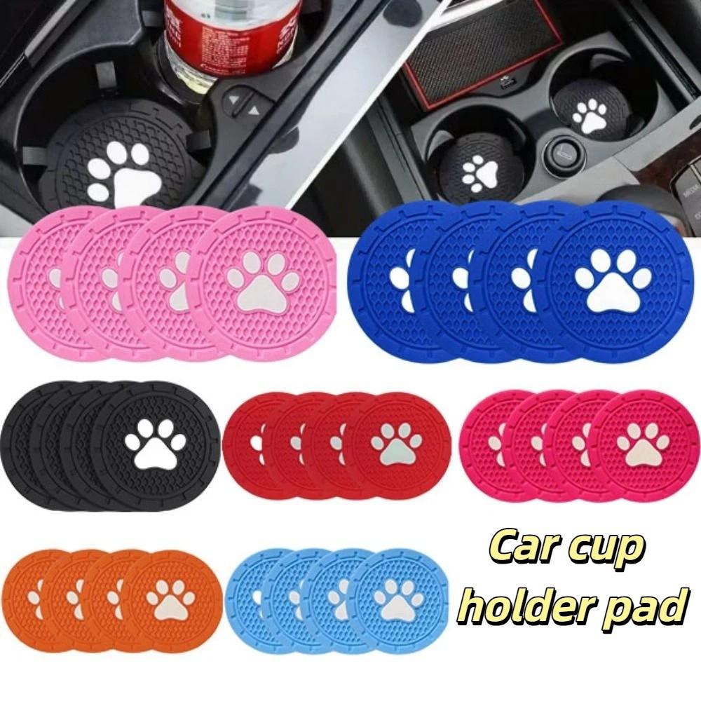 4 stuks Pootafdruk Ontwerp Antislip Inzet Onderzetters Sterk Slijtvast Auto Onderzetters Auto Interieur