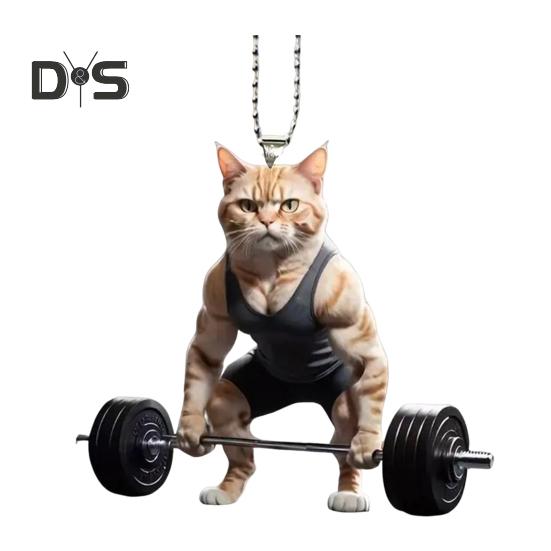 Acrylic Cat Pendant Hanging Decoration with Lanyard Easy To Hang Rearview Mirror Ornament 2D Decorative Car Accessory