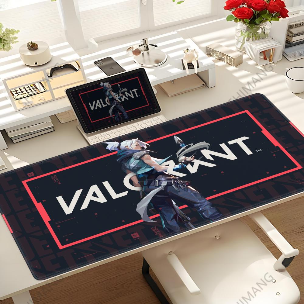 Hot Game Valorant Jett Mouse Pad XXL Gaming Accessories Office Gamer Keyboard Desk Mat NonSlip Laptop Large rubber Mouse pad