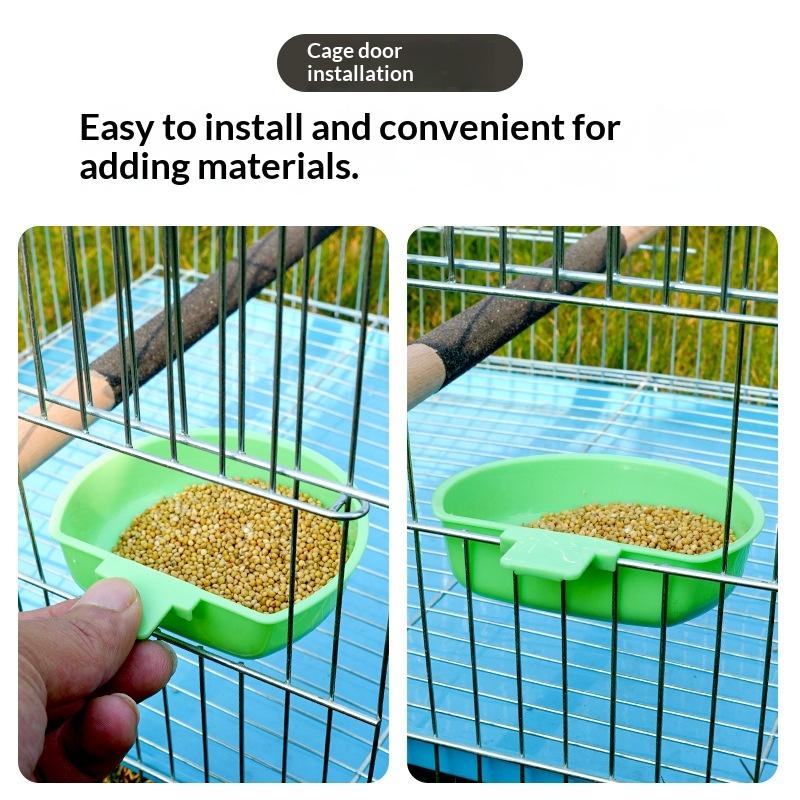 Caja Comedero Bebedero Pájaros Loro Pájaro Agua Colgante Tazón Caja Mascota Plástico Comida Contenedor Dispensador Hogar Jardín Suministros Pájaros