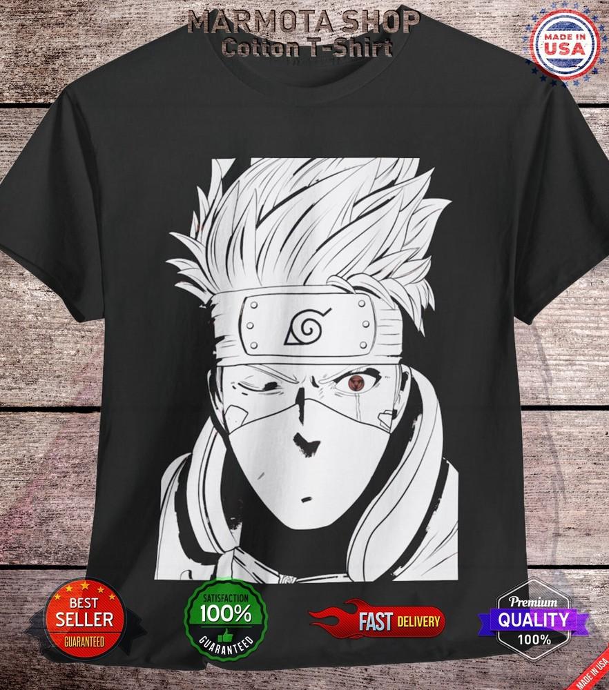 

Kakashi Shirt Naruto Shippuden Sasuke Itachi Anime Unisex Tee T-Shirt All Size 4XL
