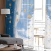 Cartoon Christmas Tree Plants Book Sheer Curtains Modern Gauze Curtain for Living Room Bedroom Voile Yarn Curtains
