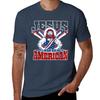 Jesus Was An American Usa 4th Of July Funny Tshirt Holiday Lightweight Tshirt