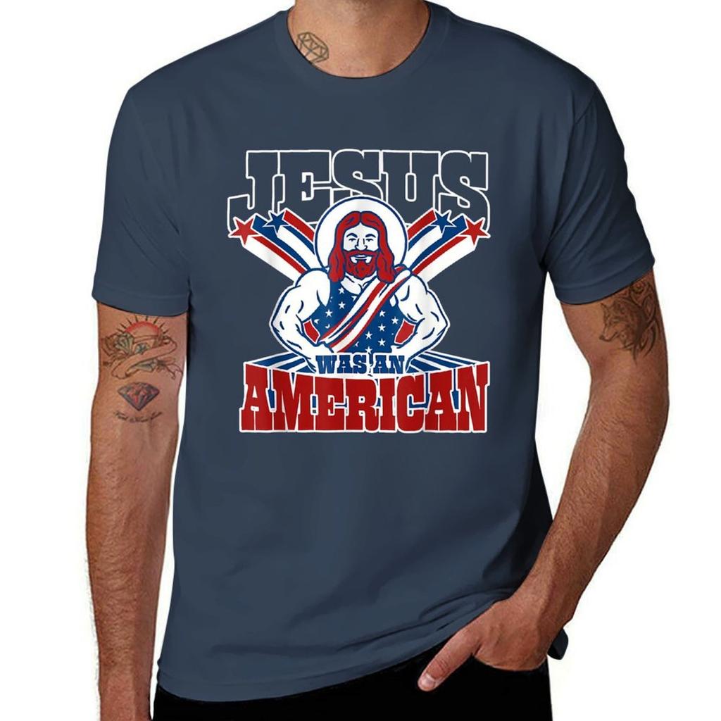 Jesus Was An American Usa 4th Of July Funny Tshirt Holiday Lightweight Tshirt