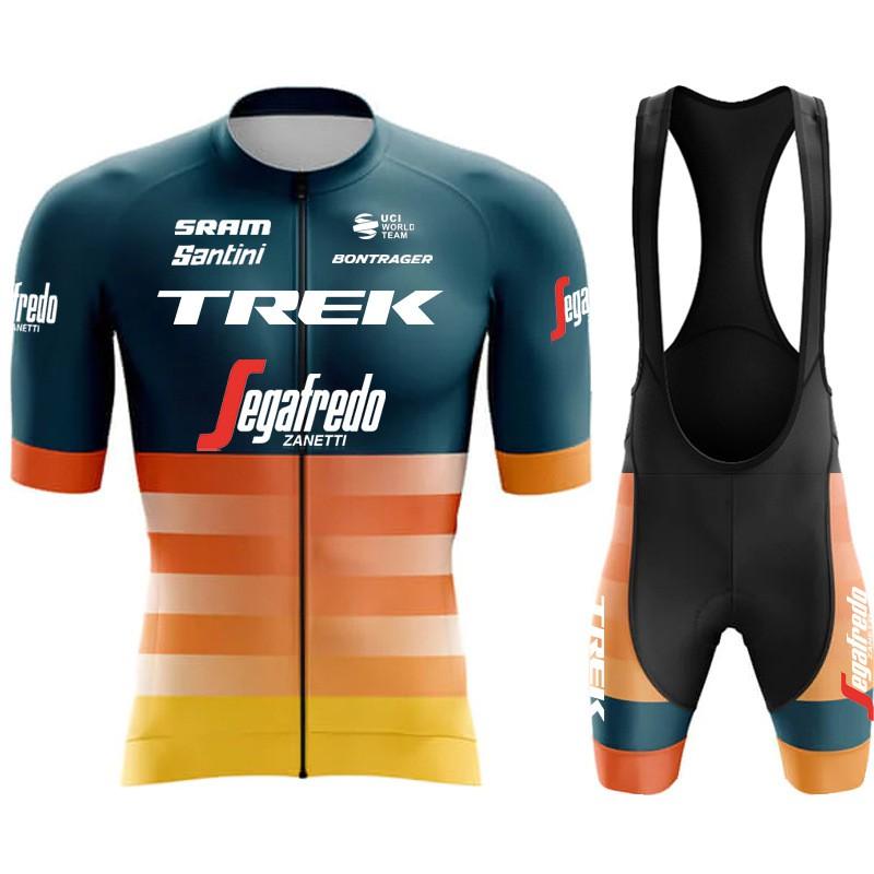 Maglia da Ciclismo a Manica Corta Traspirante ad Asciugatura Rapida per Uomo Donna, Abbigliamento per Bici da Strada e Mountain Bike con Salopette