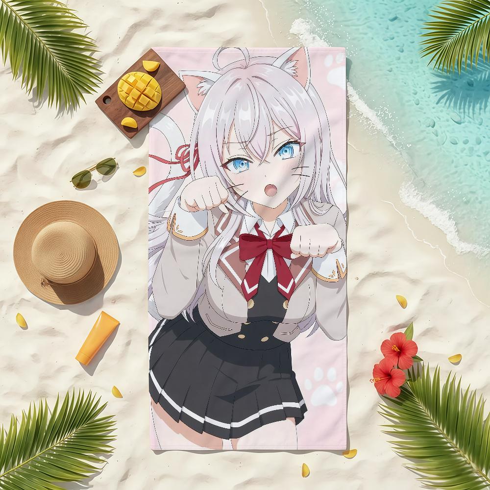 Anime Cute Alya R-Roshidere Towel Soft Pool Gift For Travel Gym Shower Camping Quick Dry Sports Beach Towels