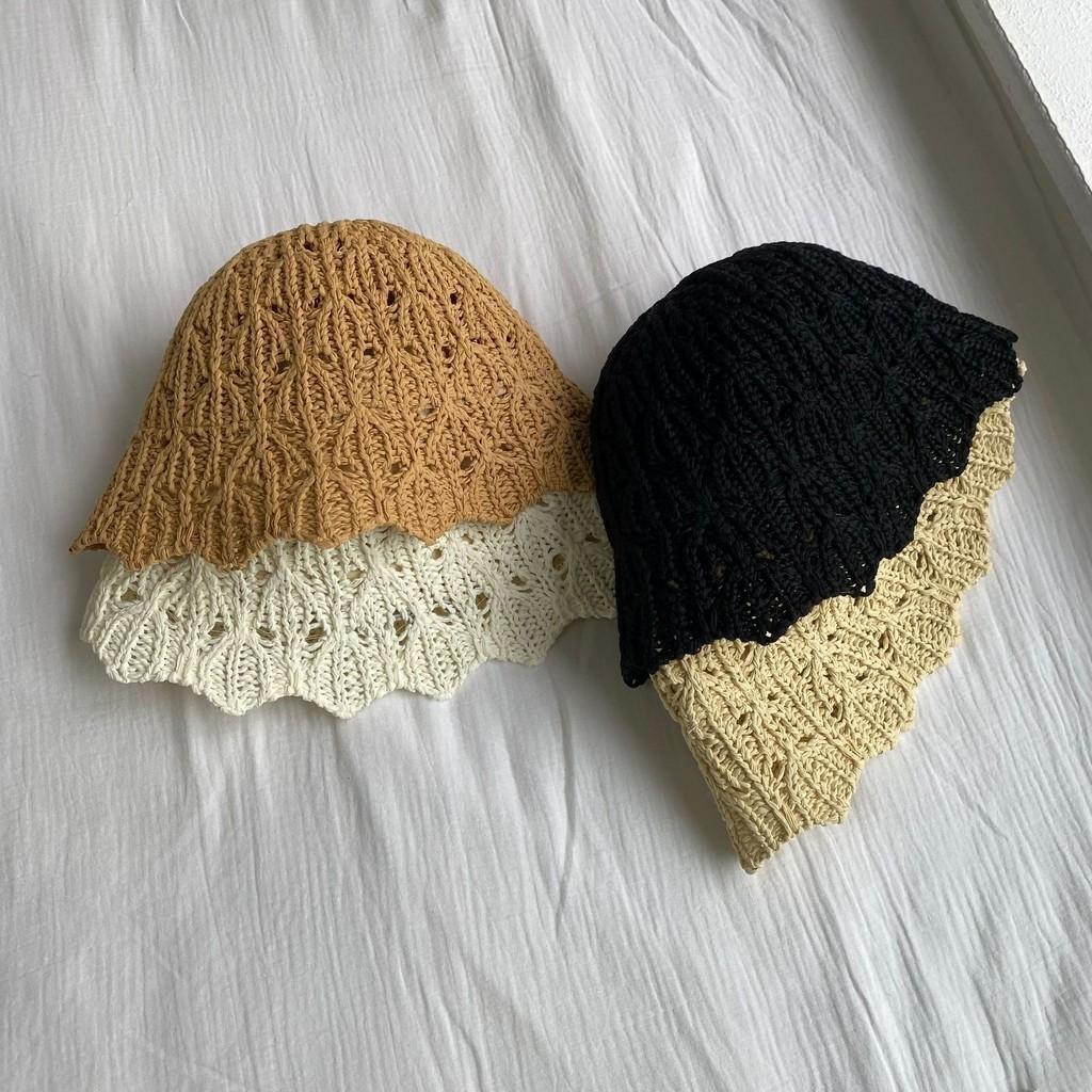 New Hollow Out Fisherman Hat For Women Korean Style Sun Protection Face-lifting Irregular Edges Basin Hat