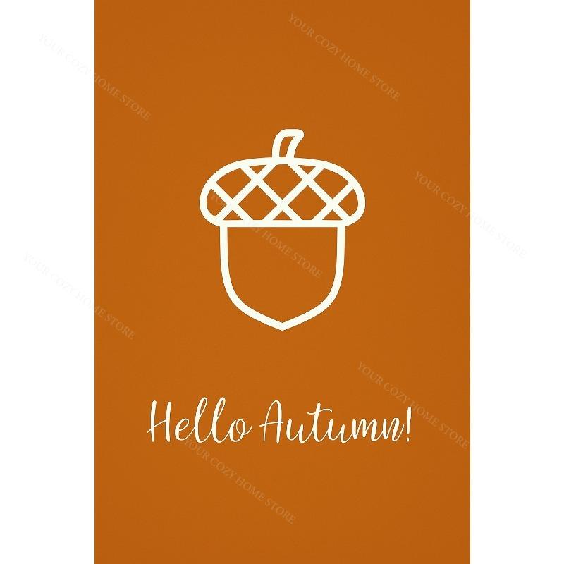 Vintage Fall Pumpkin Canvas Gallery Prints Witch Maple Leaf Typography Autumn Wall Art Farmhouse Thanksgiving Home Decor Gift
