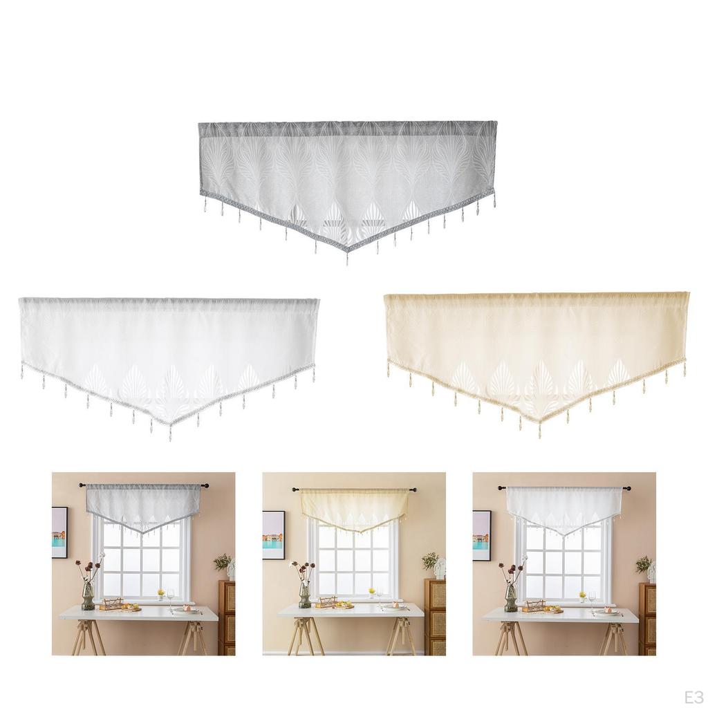 Curtain Valances for Windows Jacquard Polyester Window Curtains Kitchen/Dining Room 51.18'' X