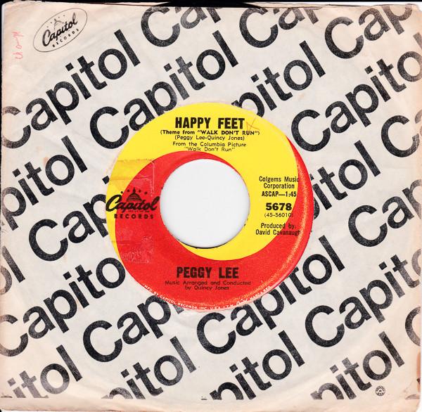 

7inch Record PEGGY LEE - Happy Feet 5678 Capitol Records 1966 US Pop Used