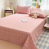 Raw Cotton Old Coarse Cloth Bed Sheet Soft Mat Three-piece Set Quilt Single Double Dormitory Printing Washable Anti-wrinkle