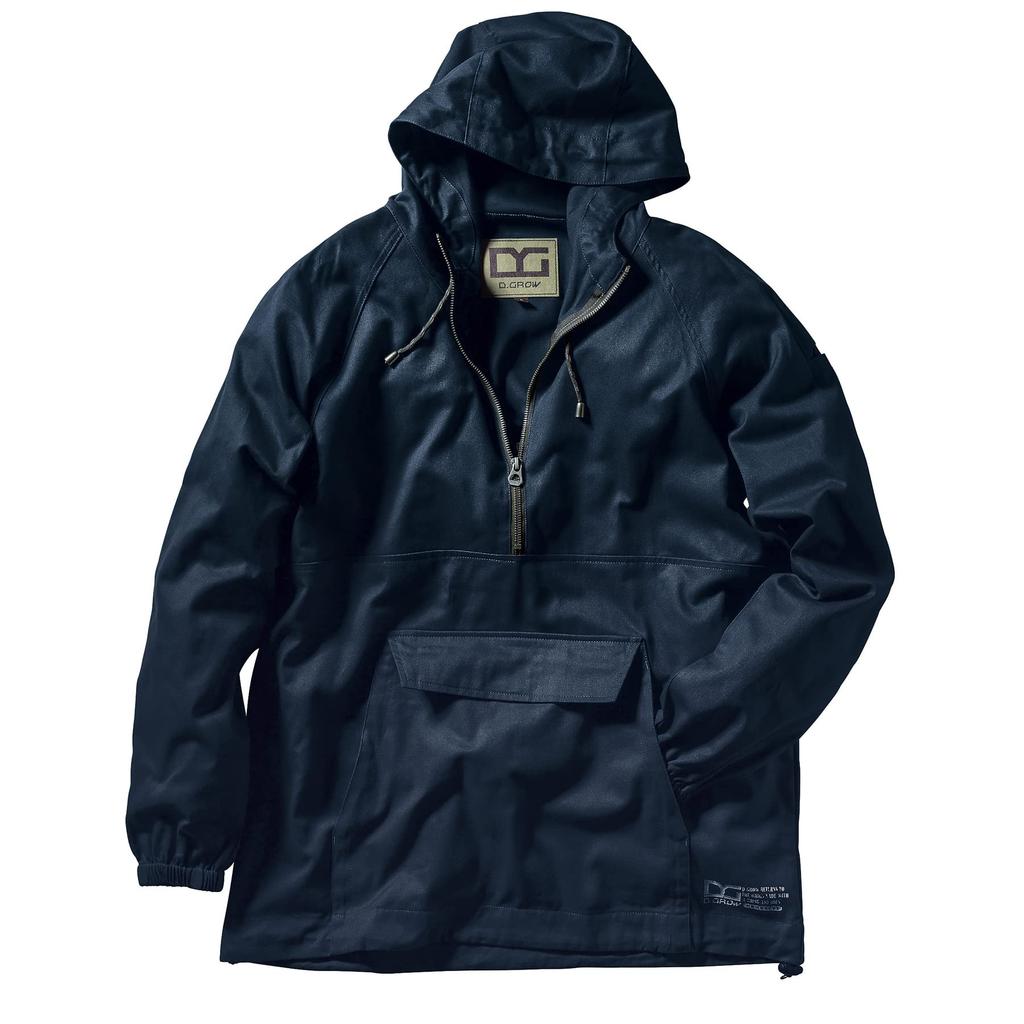 [Musashino Uniform] Kurodarma Anorak Hoodie DG415-1 Insulated 100% Cotton Workwear (11-Navy LL)