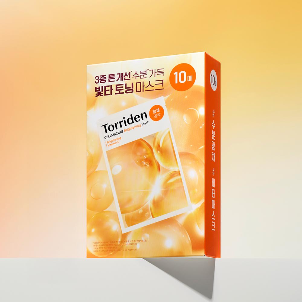 Torriden Cellmazing Vita C Brightening Sheet Mask 10 sheets, Korean