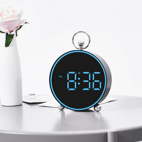 9-inch Multifunctional LED Clock with Multiple Alarms - Model 2802