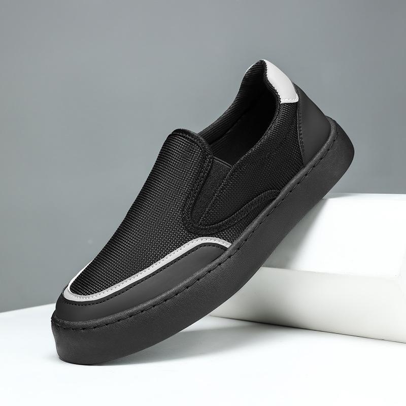 

Весенне-летние новые летящие тканые дышащие легкие мужские парусиновые повседневные туфли на одной педали сетчатые легкие роскошные старые пекинские тканевые туфли 44